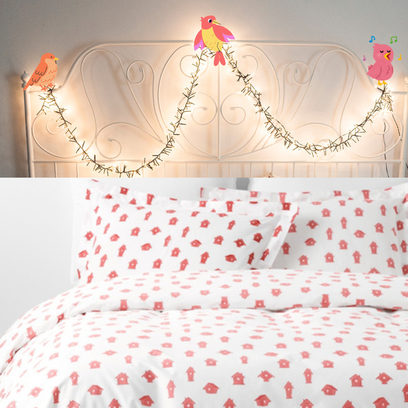 Garnet Hill Full Queen Duvet Cover Set 2 Standard Pillow Shams Garden Birdhouse - Picture 4 of 4